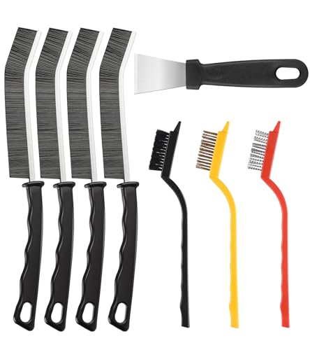 Tedmax 8-Pack Crevice Cleaning Brush Set for Tough Grime Removal