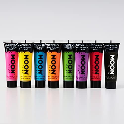 Moon Glow Neon Face and Body Paint 0.42oz Black UV Reactive