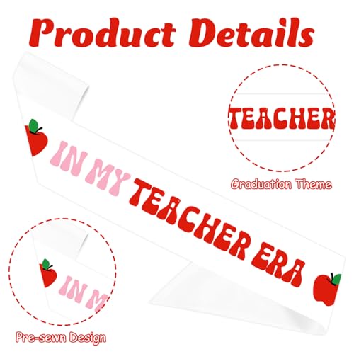 In My Teacher Era Sash - 2026 Teacher Graduation Decor