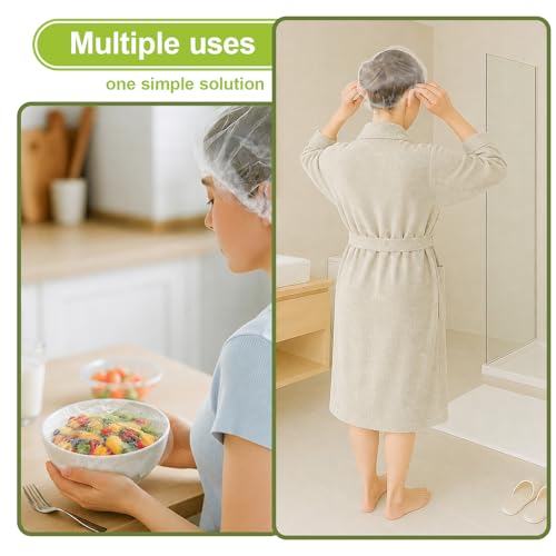 300PCS Reusable Bowl Covers - BPA-Free Elastic Food Wraps