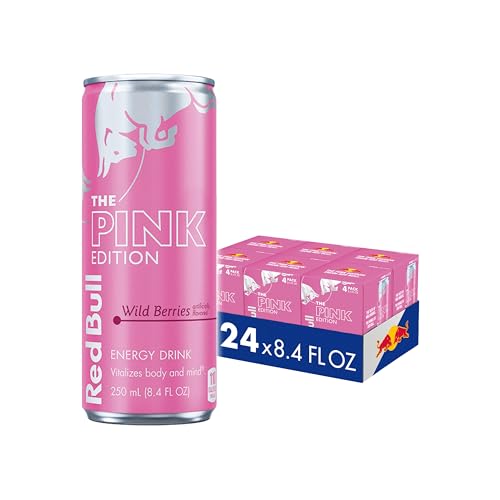 Red Bull Energy Drink, Pink Edition Wild Berries, 8.4 Fl Oz (24 Pack)
