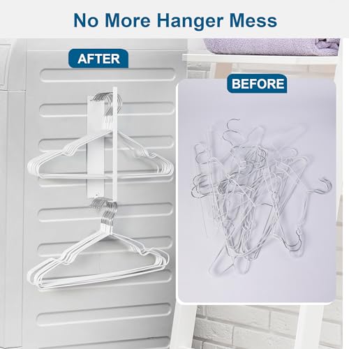 EASTTOWEST Magnetic Hanger Organizer - White Clothes Storage Rack