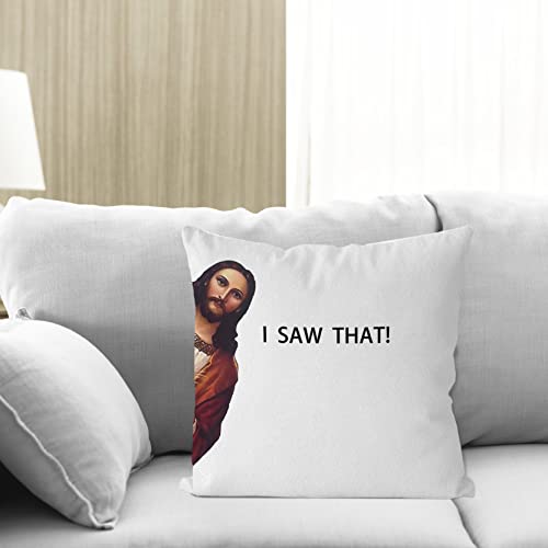 I Saw That Funny Pillow Cover 18x18 - Flannel Decorative Case