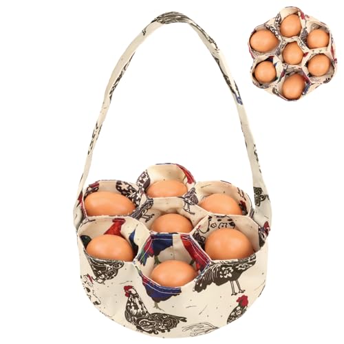 Hossmily Mini Egg Collecting Basket with 7 Pouches