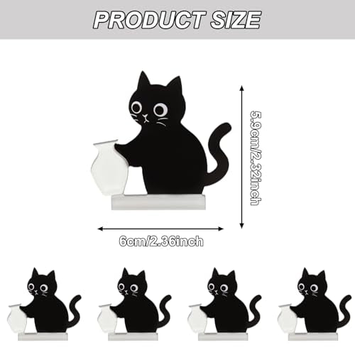 4Pcs Acrylic Cat Whisker Organizer Magnets - Cute Keepsake Decor