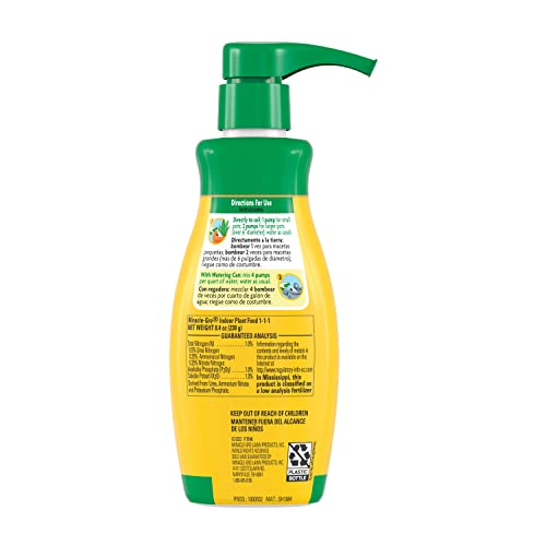 Miracle-Gro Indoor Plant Food Liquid Fertilizer 8oz - 1 Pack for Houseplants