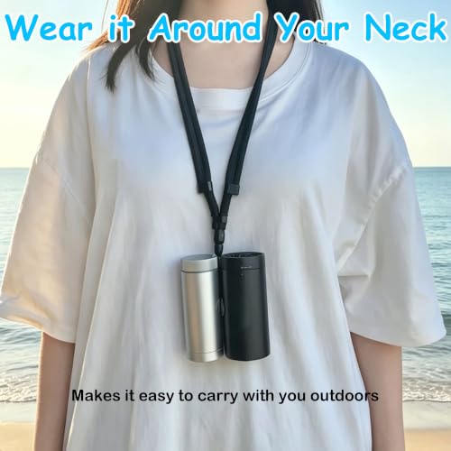 Adjustable Crossbody Strap & Wrist Lanyard for Shark ChillPill Fan - Black