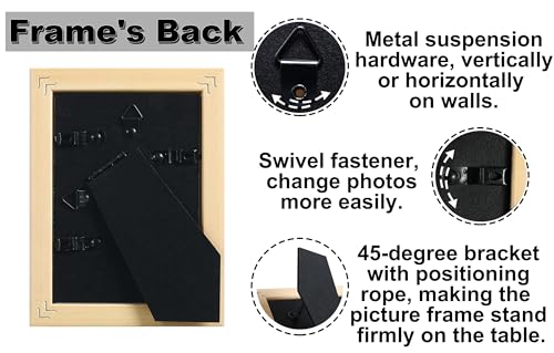 CORE ART 5x7 Gold Picture Frame with HD Plexiglass - Versatile Wall & Desktop Display