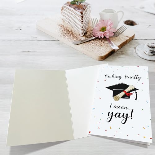 Funny Graduation Card for Men & Women - High Quality Congrats Card