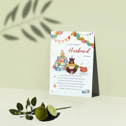 Romantic Birthday Card for Husband - Sweet Keepsake Card