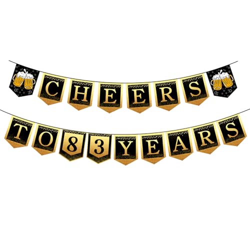 Elegant 83rd Birthday Banner - Sophisticated Party Decoration