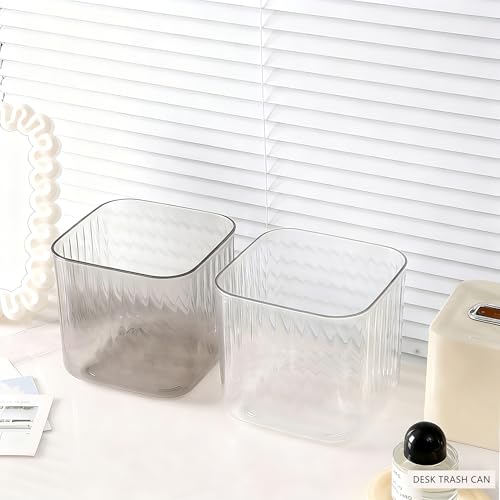 Mini Desktop Trash Can - 4L Small Countertop Waste Basket & Organizer