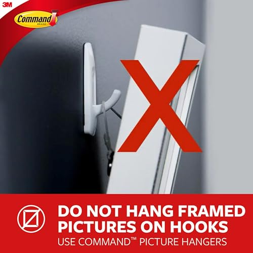 Command Large White Clothes Hanger with Hook and Strips