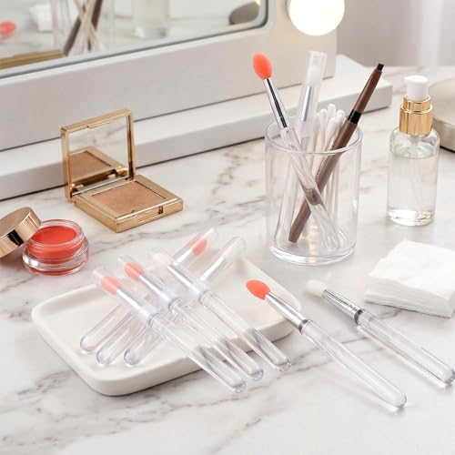24Pcs Silicone Lip Mask Applicator and Lipstick Brush Set, Reusable