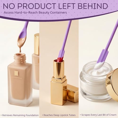 3 Pack Silicone Makeup Spatula Set - Mini Cosmetic Cream Scraper