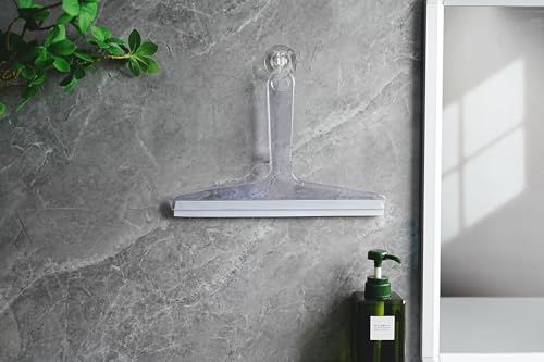 NewTalent 2-Piece Shower Squeegee Set, Clear & White Glass Cleaning Tool