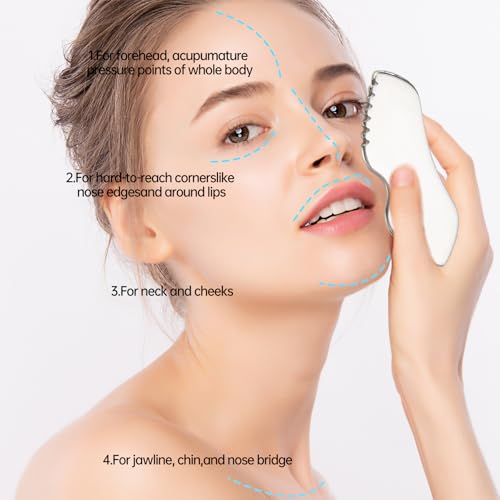 Zinmilin Stainless Steel Gua Sha Facial Tool for Skincare and Contouring
