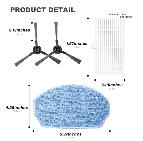 2PC Mop Replacement Parts for MAMNV BR150/BR151 & More