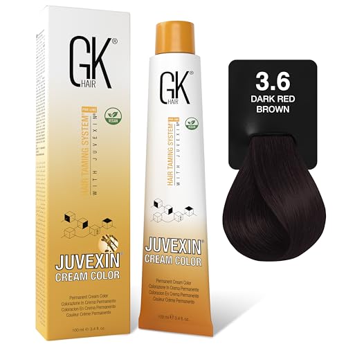 GK Hair Professional Permanent Hair Color Cream 3.4 Fl Oz Keratin Dye