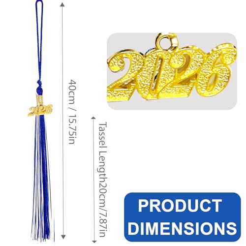 2026 Graduation Tassel with Gold Charm – Rayon Fabric for Cap