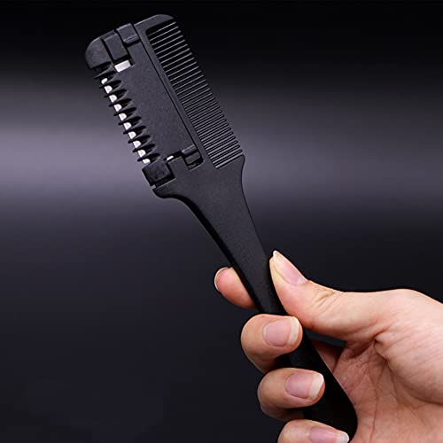 Medsuo Double Sided Hair Thinner Trimmer Razor Comb in Black