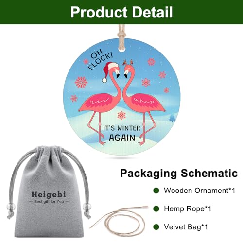 Flamingo Christmas Ornament - Inspirational Gift for Women & Kids