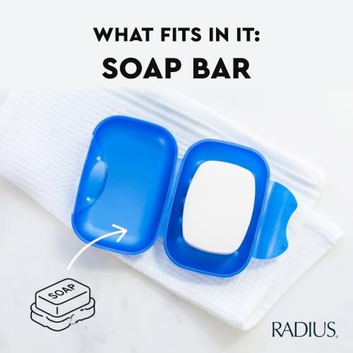 RADIUS Lavender Soap Travel Case - Leakproof, BPA-Free Recycled Plastic