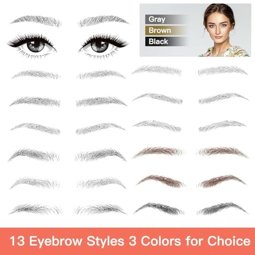 KATIBOLY Eyebrow Tattoo Stickers 84 Pairs Waterproof Hair-Like False Brows