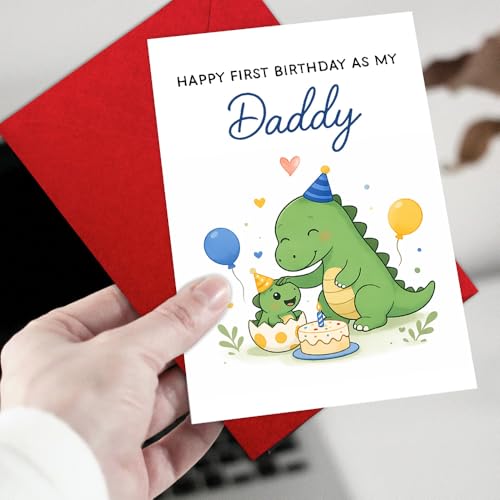 Funny Father's Day Card with Cute Dinosaur - Perfect for New Dads
