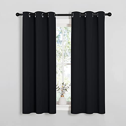 NICETOWN Blackout Curtains, 34"W x 54"L Grommet Drapes, 2-Panel Set