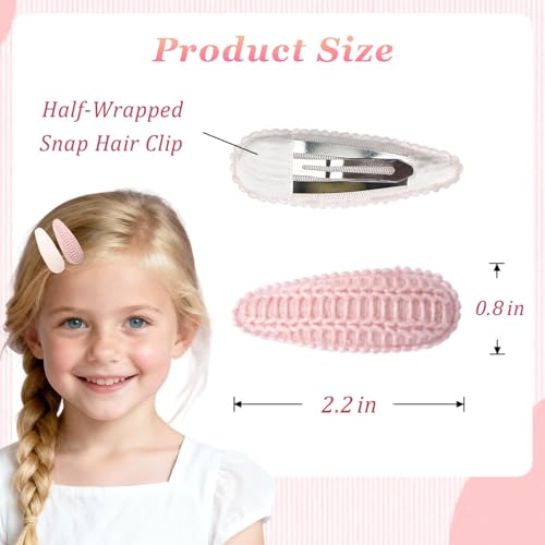 GIYAWA 42 Pcs Floral Non-Slip Snap Hair Clips for Baby Girls & Toddlers