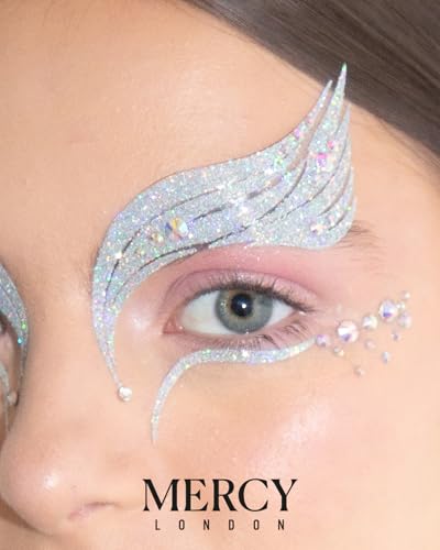 Mercy London White Swan Face Jewels & Headpiece Stick-On Gems