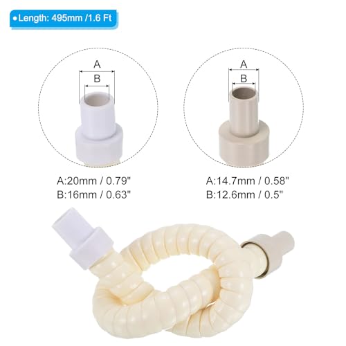 PATIKIL 1.6ft PVC Air Conditioner Drain Hose - Flexible & Leak-Free