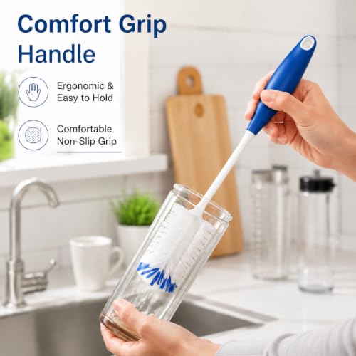 PHYEX 2-Pack Bottle Cleaning Brush - Durable Nylon Bristles, Blue