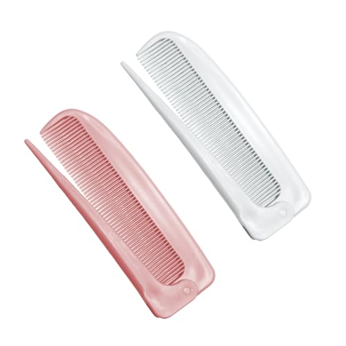 ETCAR 2-Pack Hair Parting & Rat Tail Combs Set with Foldable Design