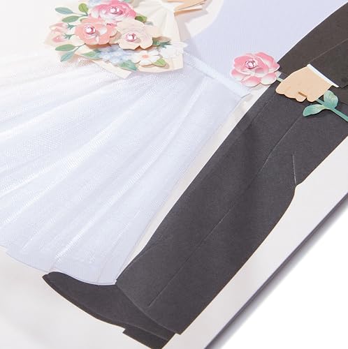 Elegant Handmade Papyrus Wedding Card - Love & Happiness