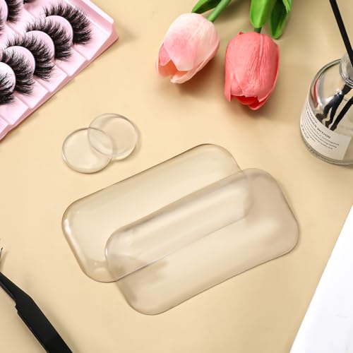 Ezymivs 5PCS Silicone Lash Pad False Eyelash Holder Extension Tools