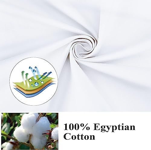 Shunjie.Home 2-Pack White Toddler Pillow Cases 100% Egyptian Cotton, Hypoallergenic