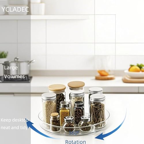 Lazy Susan Turntable - 9.25" Rotating Organizer for Kitchen & Bathroom