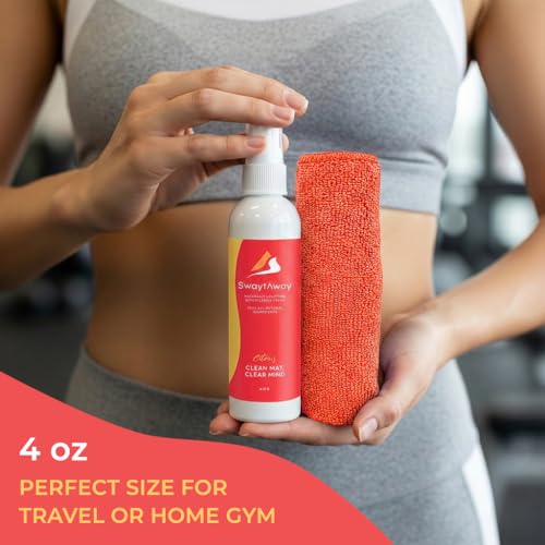 SwaytAway Fitness Mat Mist with Towel - Citrus, 4oz Travel Size