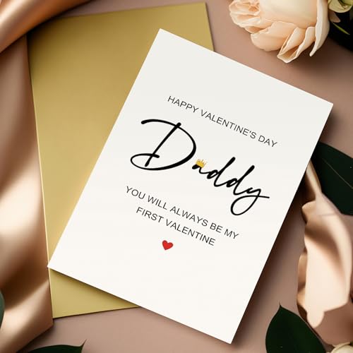 First Valentine's Day Card for Daddy from New Baby | 300gsm Paper