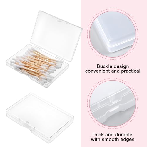 Portable Travel Cotton Swab & Dental Floss Case Organizer - Clear PP