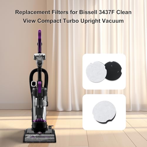 Replacement Vacuum Filters for Bissell CleanView Compact Turbo (4 Pack)