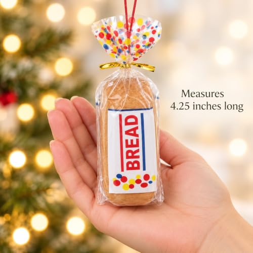 Christmas Food Ornament - Loaf of Bread Decor for Holiday Tree & Kitchen