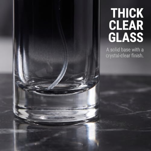 Jinshining 30ml Black Glass Perfume Atomizer Refillable Travel Spray Bottle