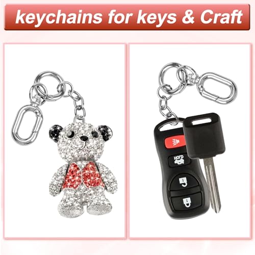 Isslly 2pcs Swivel Clasp Clips, Double Opening Metal Snap Hook