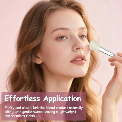 Brvlsoc Large Precision Powder Brush – Soft Synthetic Makeup Brush for Loose Powder, Bronzer & Blush