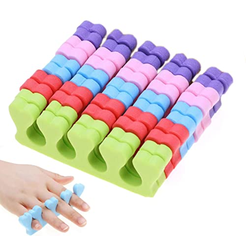 LEYNLEEY Disposable Foam Toe Separators 20pcs for Pedicure & Nail Polish
