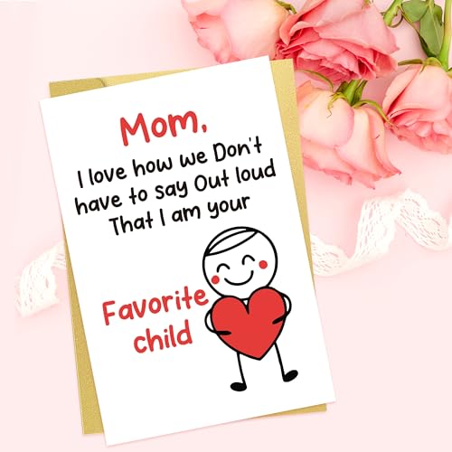 Funny Mother's Day Card - Favorite Child Joke Greeting Card for Mom