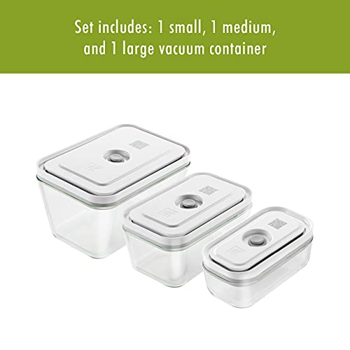 ZWILLING Fresh & Save 3-pc Glass Food Storage Container, Meal Prep Container- Assorted Sizes